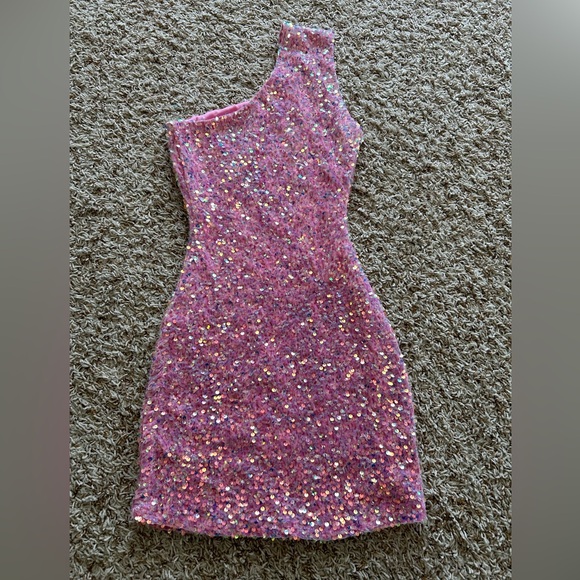 Pink Sequin Juniors XS Dress - Picture 2 of 4